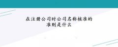 在注冊(cè)公司時(shí)公司名稱核準(zhǔn)的準(zhǔn)則是什么